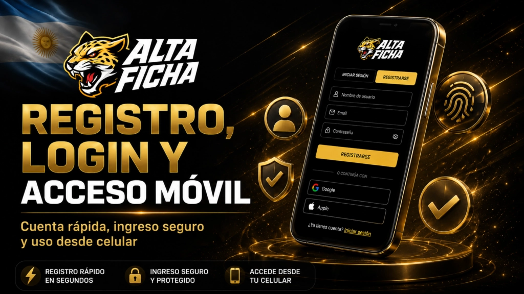 Registro y login en Altaficha con acceso móvil seguro desde celular