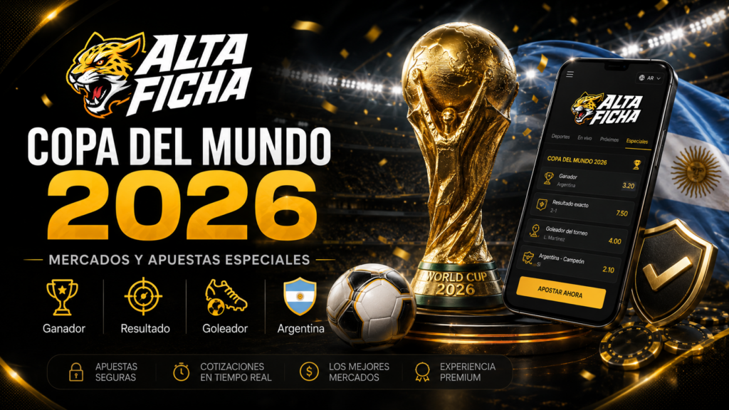 Mercados de apuestas de la Copa del Mundo 2026 disponibles en Altaficha Argentina