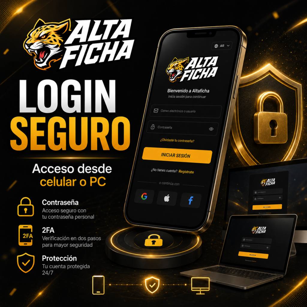 Altaficha login seguro desde celular o computadora con contraseña y protección de cuenta